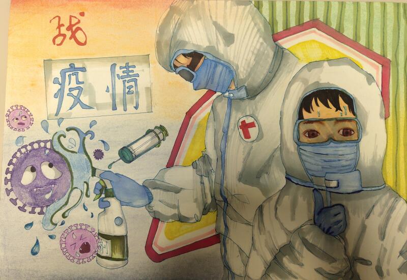“疫情當(dāng)前，孩子們有‘畫’說”作品展播（三十五）