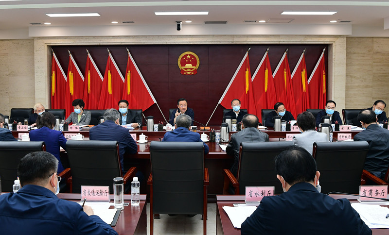 唐仁健主持召開(kāi)省政府黨組（擴(kuò)大）會(huì)議 傳達(dá)學(xué)習(xí)習(xí)近平總書(shū)記重要講話(huà)精神等 安排部署貫徹落實(shí)工作