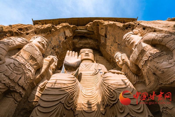 【甘肅省“100系列”獻(xiàn)禮建黨百年】文旅融合看甘肅·天梯山石窟 一束中華文明的瑰麗霞光