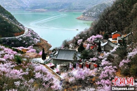 甘肅平?jīng)鍪惺侵袊鴥?yōu)秀旅游城市。圖為平?jīng)鲠轻忌较率锾一ㄊ㈤_。(資料圖) 平?jīng)鍪形麄鞑抗﹫D