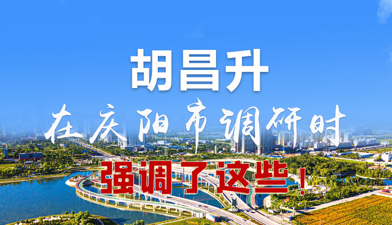 圖解|胡昌升在慶陽市調(diào)研時(shí)強(qiáng)調(diào)了這些！