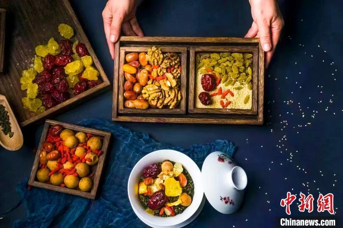 2023年5月，拍攝的臨夏蓋碗茶所需原料。(資料圖)臨夏市融媒體中心供圖