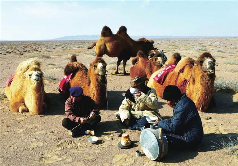 民勤的趕駝人 臨澤縣文化館供圖