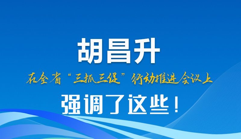 圖解|胡昌升在全省“三抓三促”行動推進會議上強調(diào)了這些！