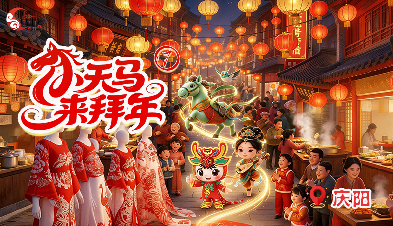 【網(wǎng)絡中國節(jié)·春節(jié)】小天馬來拜年|慶陽尋“寶”